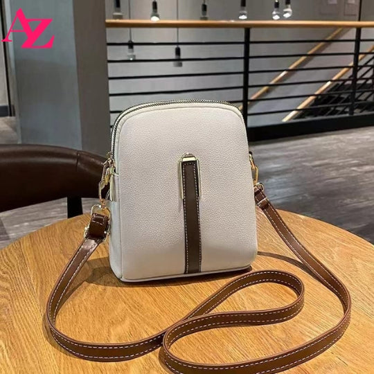 White - Pattern Stripe Crossbody Bag