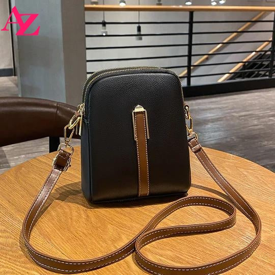 Black - Pattern Stripe Crossbody Bag
