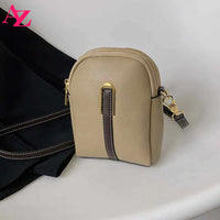 Khaki - Pattern Stripe Crossbody Bag