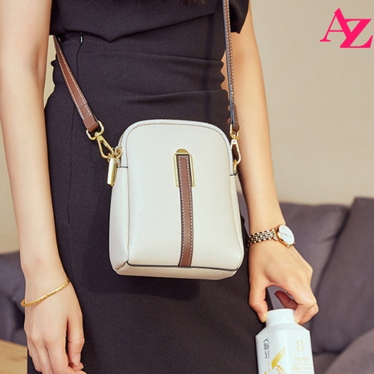 White - Pattern Stripe Crossbody Bag