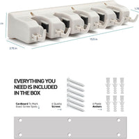 5 Slot & 6 Hook Wall Mounted Holder