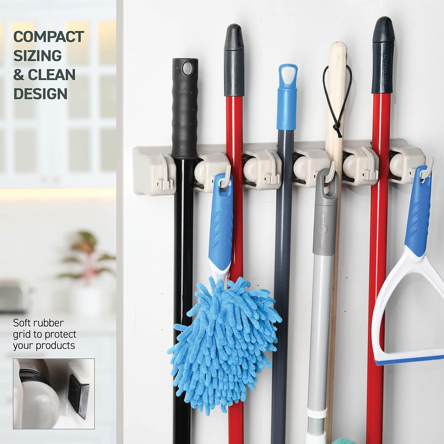 5 Slot & 6 Hook Wall Mounted Holder