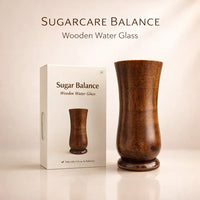 Ayurvedic Vijaysar Wooden Glass 🌿 – Natural Sugar Balance Tumble 🩺✨