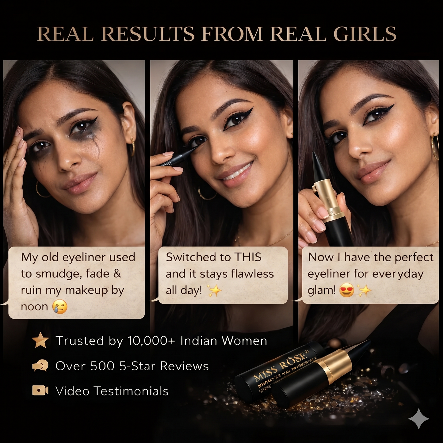 24H Smudge-Proof Black Gel Cream Eyeliner | Quick-Dry Formula