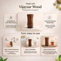 Ayurvedic Vijaysar Wooden Glass 🌿 – Natural Sugar Balance Tumble 🩺✨
