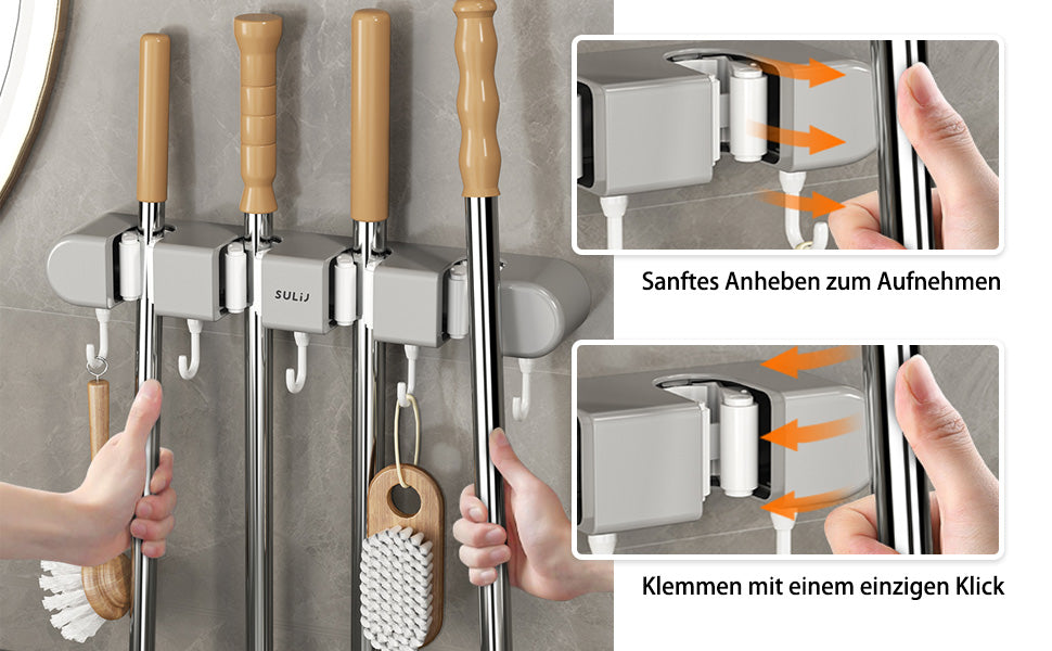 5 Slot & 6 Hook Wall Mounted Holder