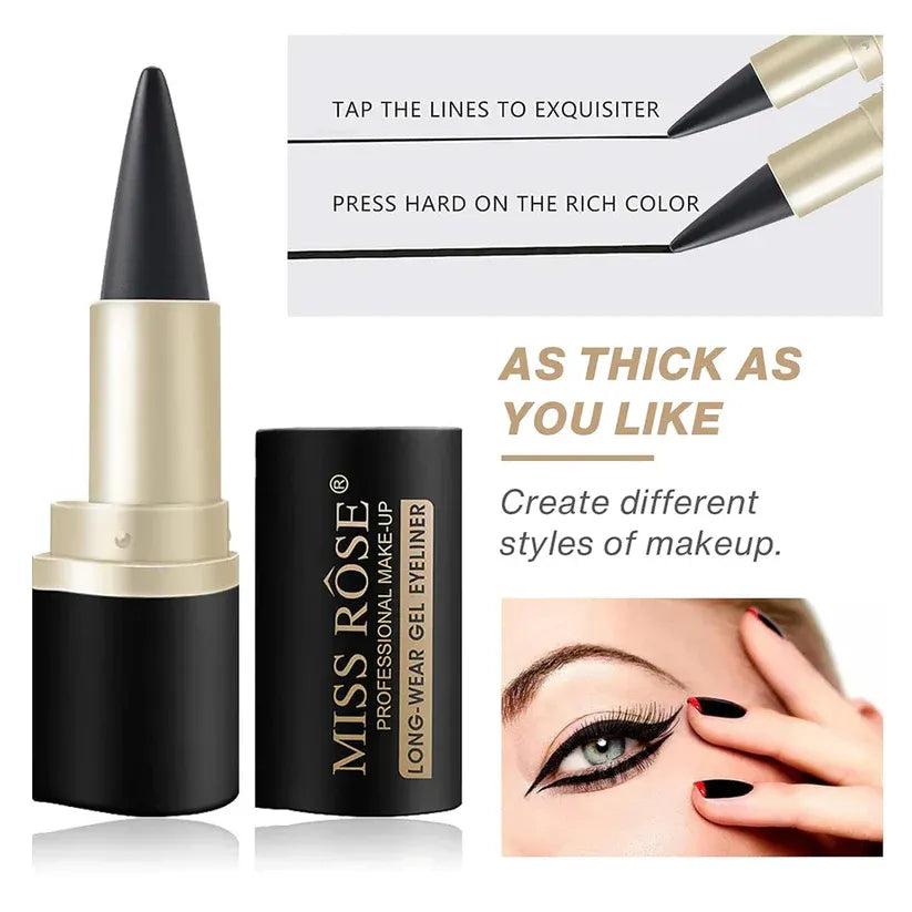 24H Smudge-Proof Black Gel Cream Eyeliner | Quick-Dry Formula