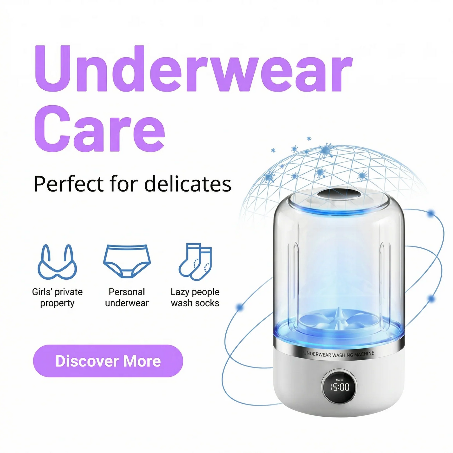 Mini Washing Machine (1L) – Compact, Powerful & Travel-Friendly!