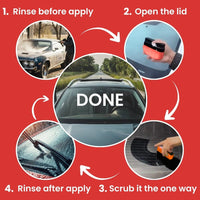 Instant Clear Car Glass Cleaner – Oil Film Removal Brush
